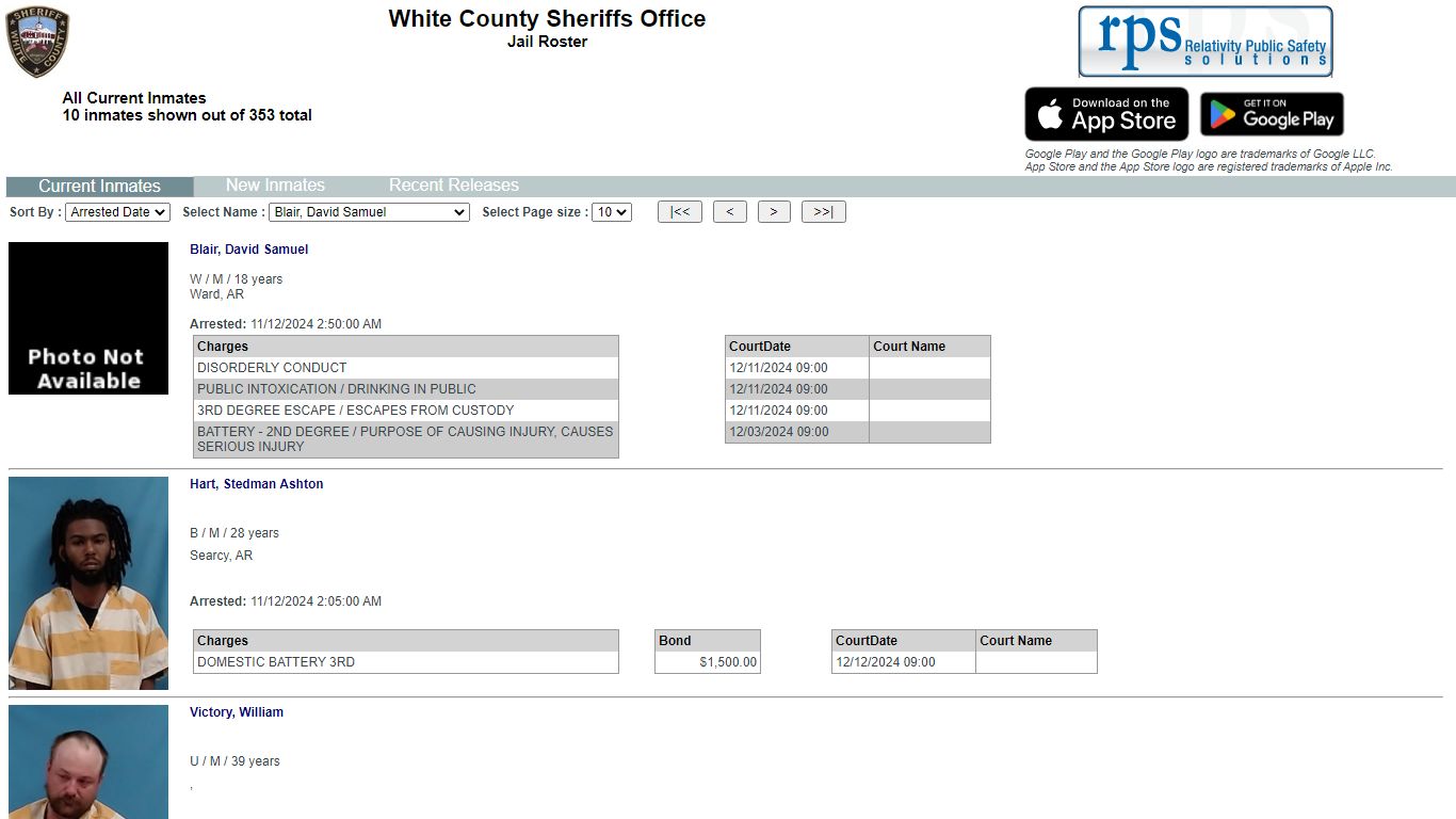 White County Sheriffs Office - List Inmates - myr2m.com