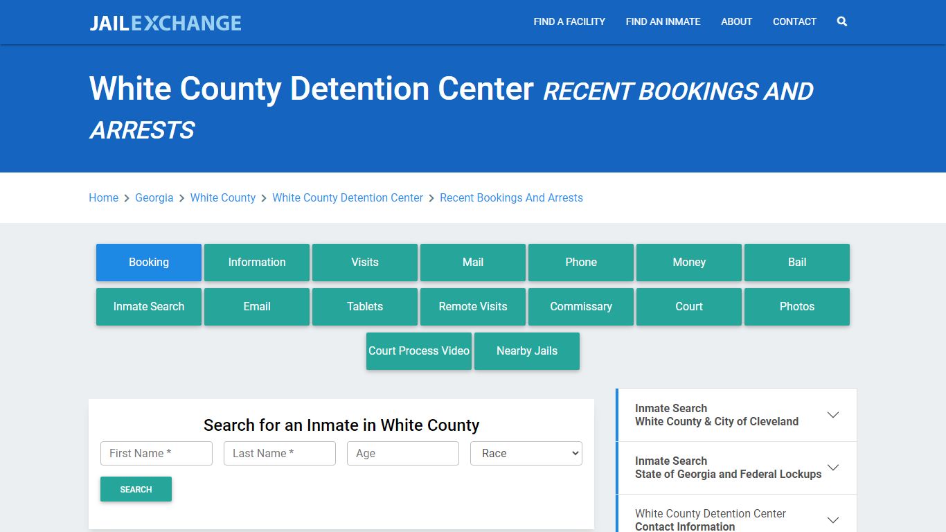 White County Detention Center Recent Bookings And Arrests - Jail Exchange