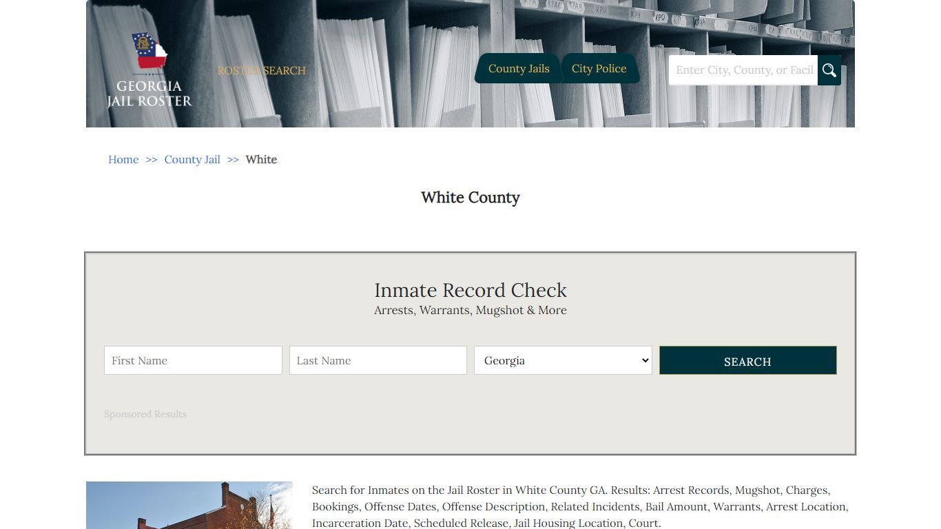 White County - Georgia Jail Inmate Search